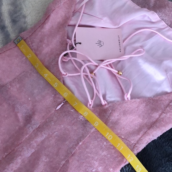 Hello Molly pink sequins party dress, size 4,new - Picture 9 of 10